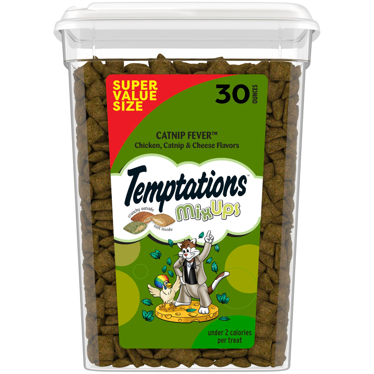 Temptations Catnip Fever treats with crunchy outside and soft inside texture for rewarding moments