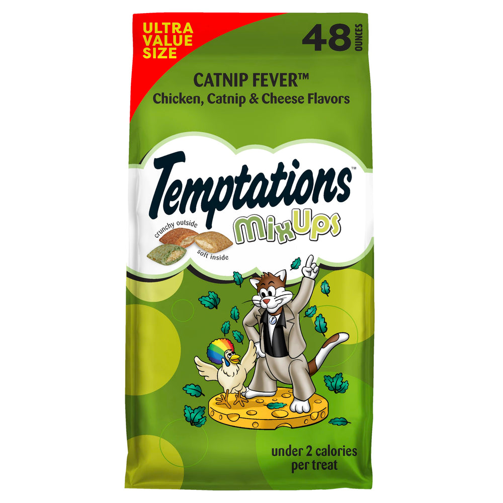 Temptations Catnip Fever treats pack – resealable pouch ready for daily rewards.