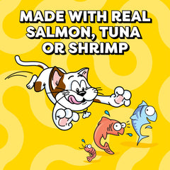 Temptations Creamy Puree Tuna Tube close-up — premium fish flavor and smooth texture.