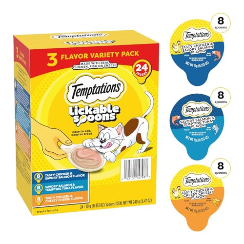 Close-up of creamy puree texture in Temptations Lickable Spoon