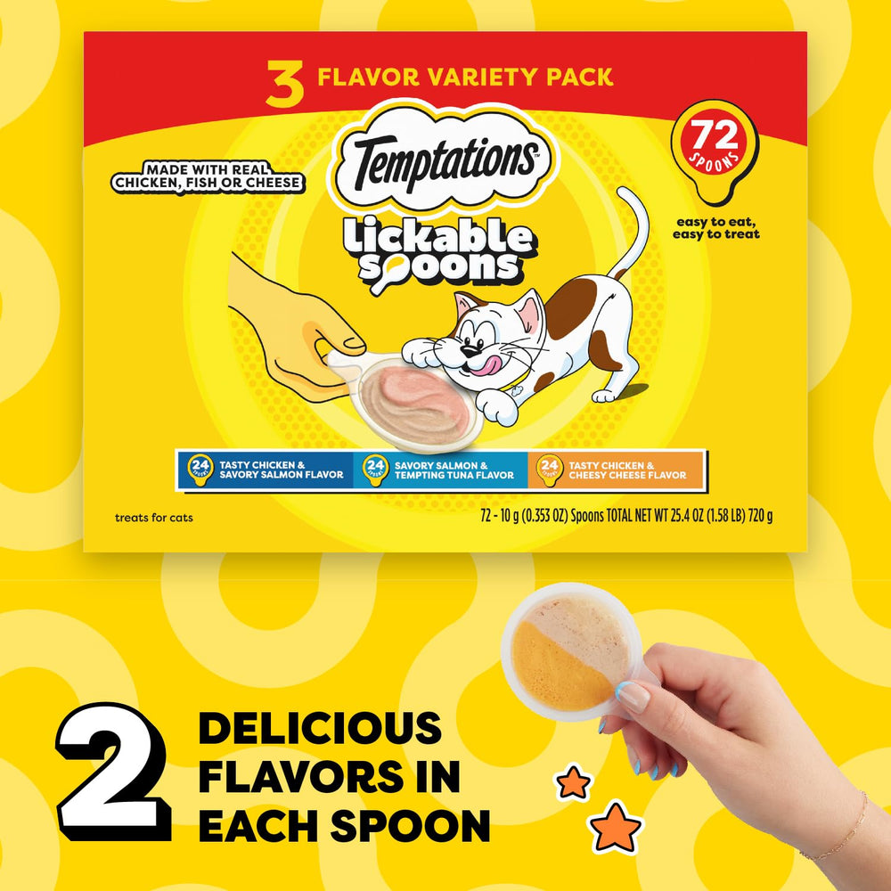 Temptations Lickable Spoons hand-feeding invites playful bonding during snack moments