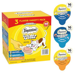 Temptations Lickable Spoons mess-free puree for easy feeding.