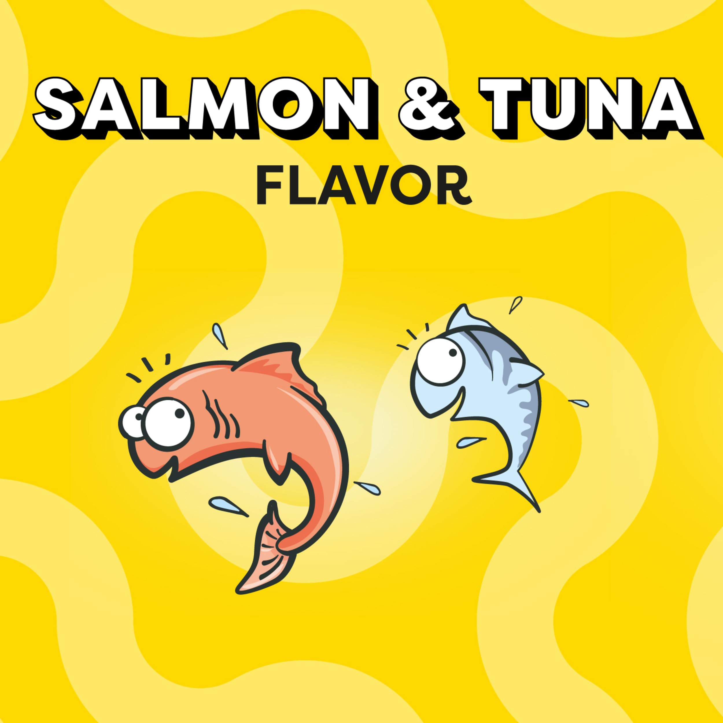 Two-flavor layer highlights Temptations Meaty MixUps dual tastes.