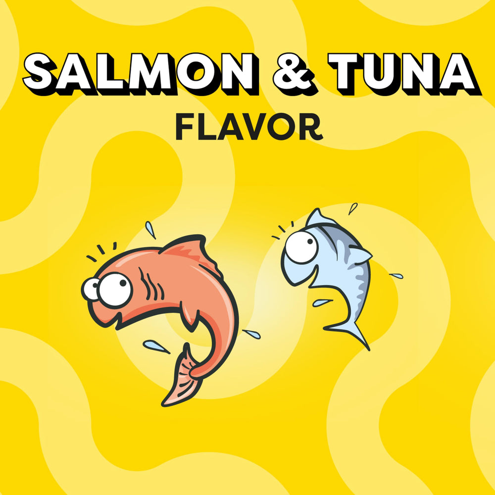 Two-flavor layer highlights Temptations Meaty MixUps dual tastes.