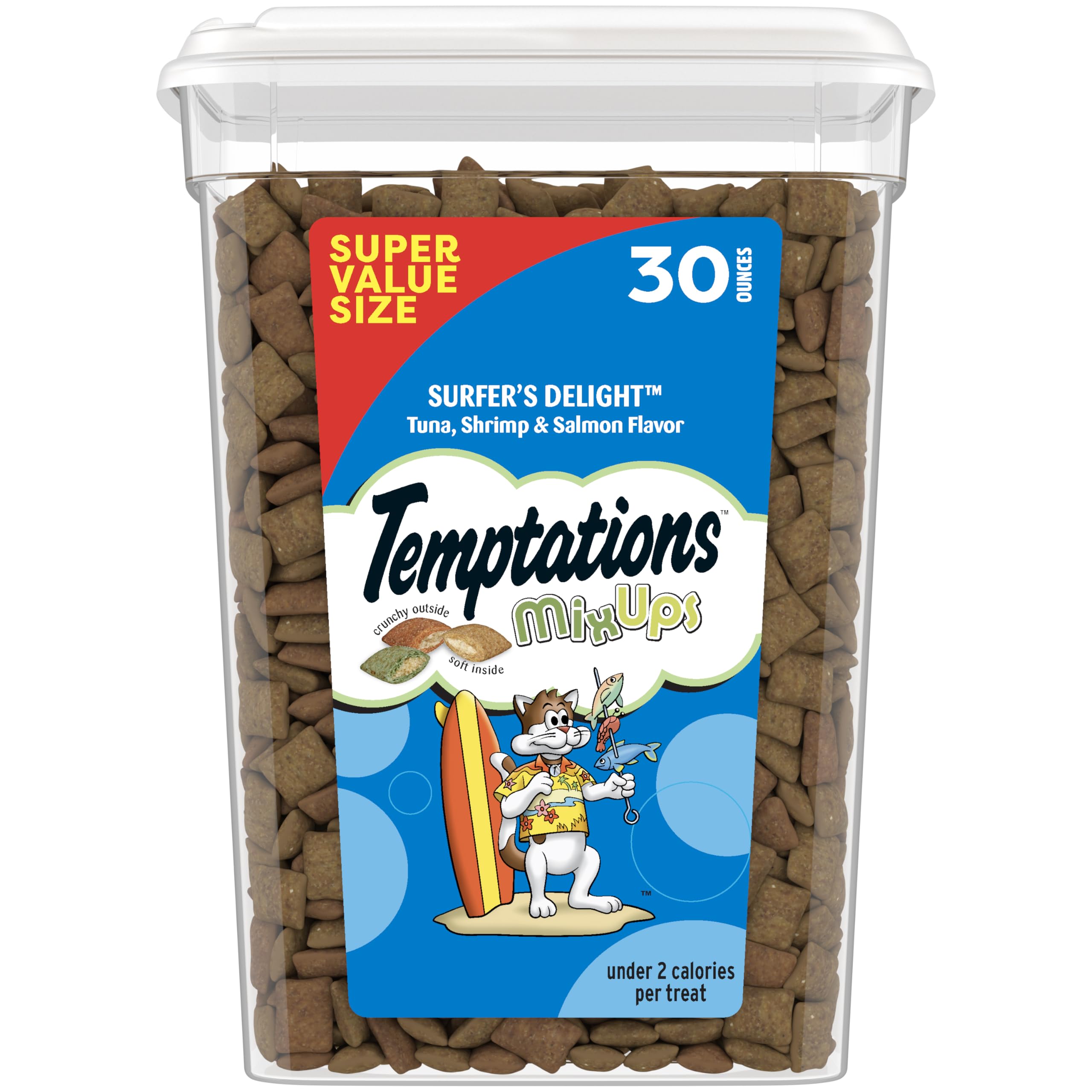 Temptations Surfer's Delight tuna treats for cats, crunchy outside and flavorful inside