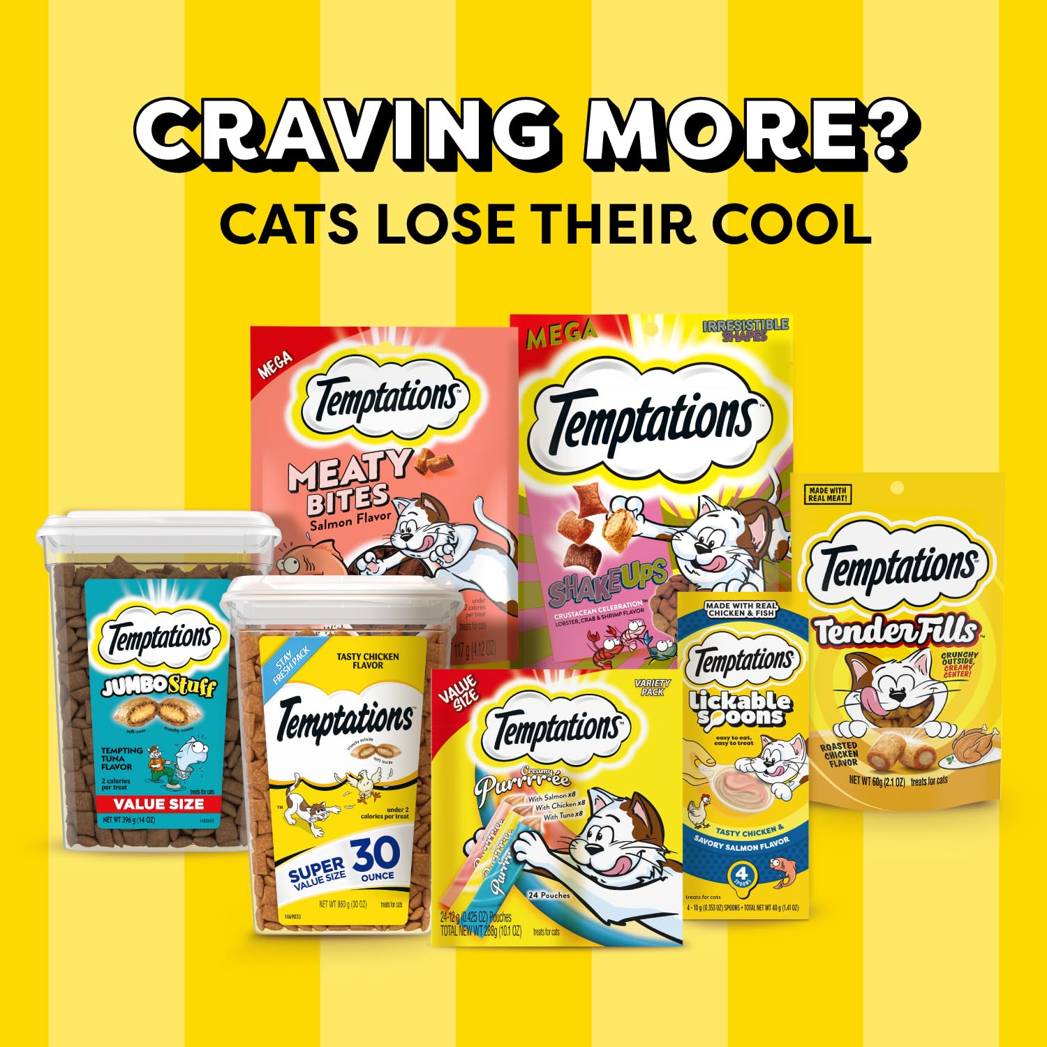Temptations Tender Fills treat time moment for cats