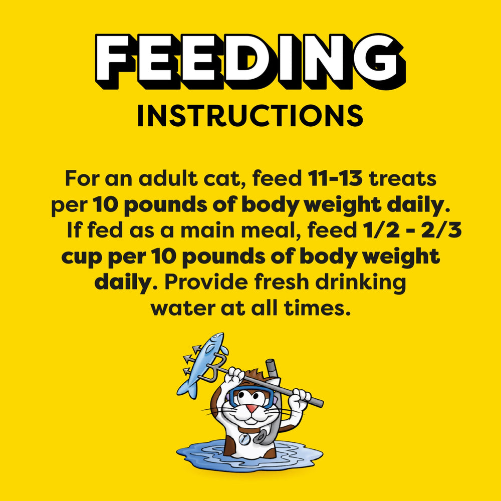 Temptations tuna aroma attracts indoor cats during feeding.