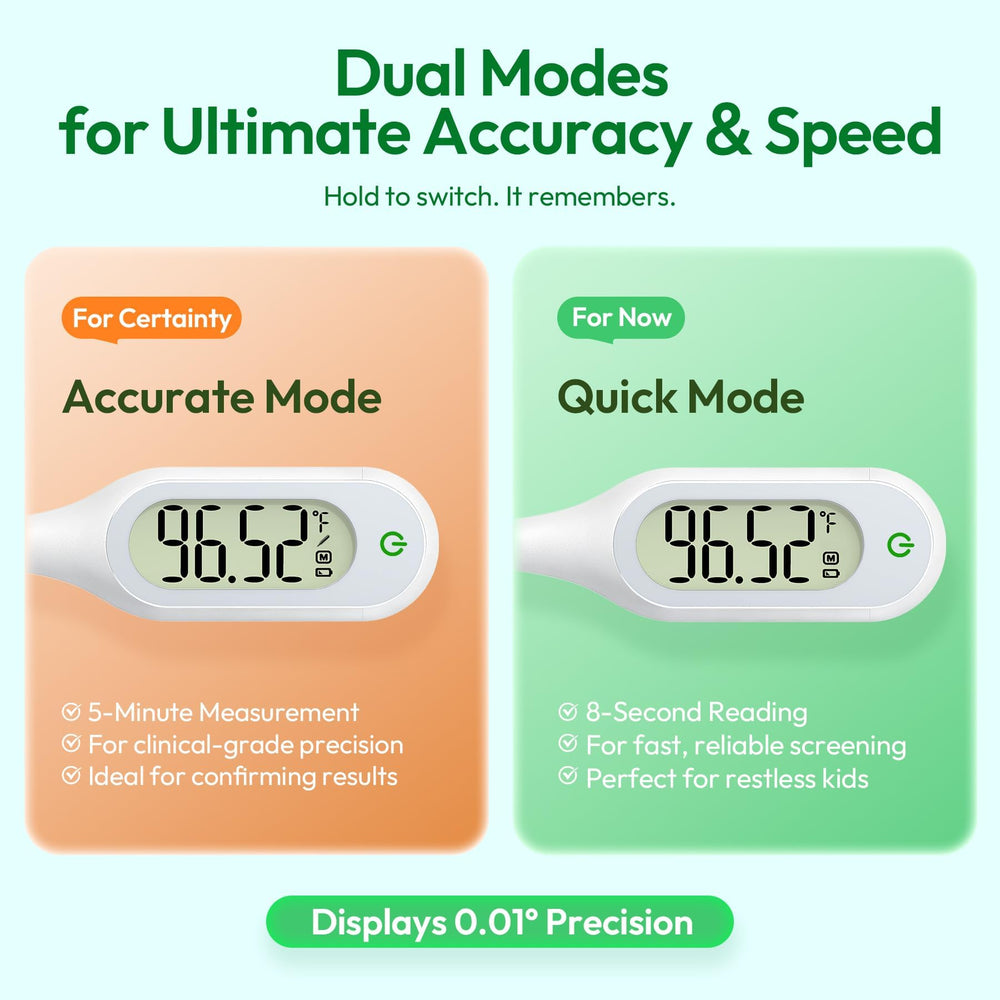 Tempx thermometer displaying fever alarm with beeps and alert feature.