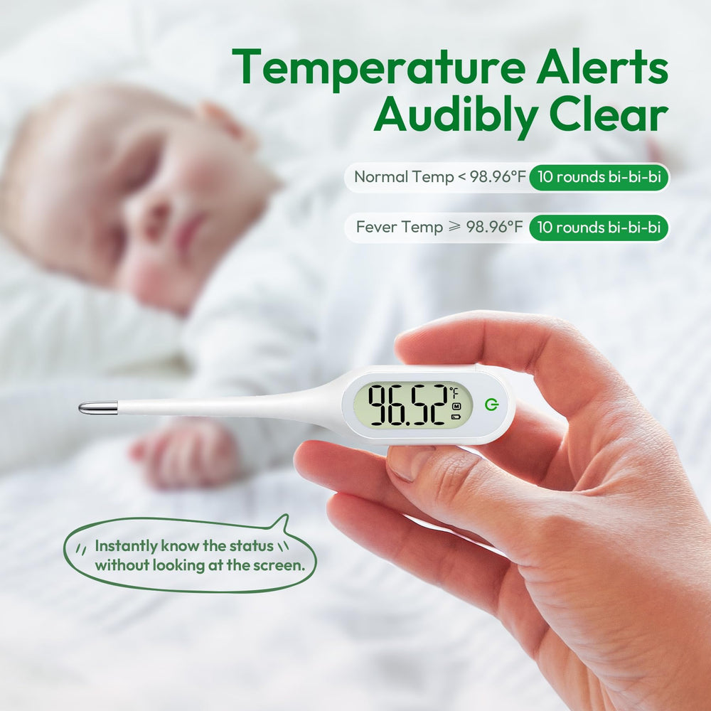 Tempx thermometer ready for oral reading with a comfortable probe.