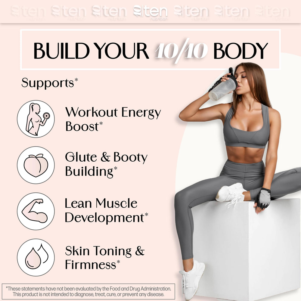 10Ten Nutrition Creatine + Collagen powder dissolves easily in water