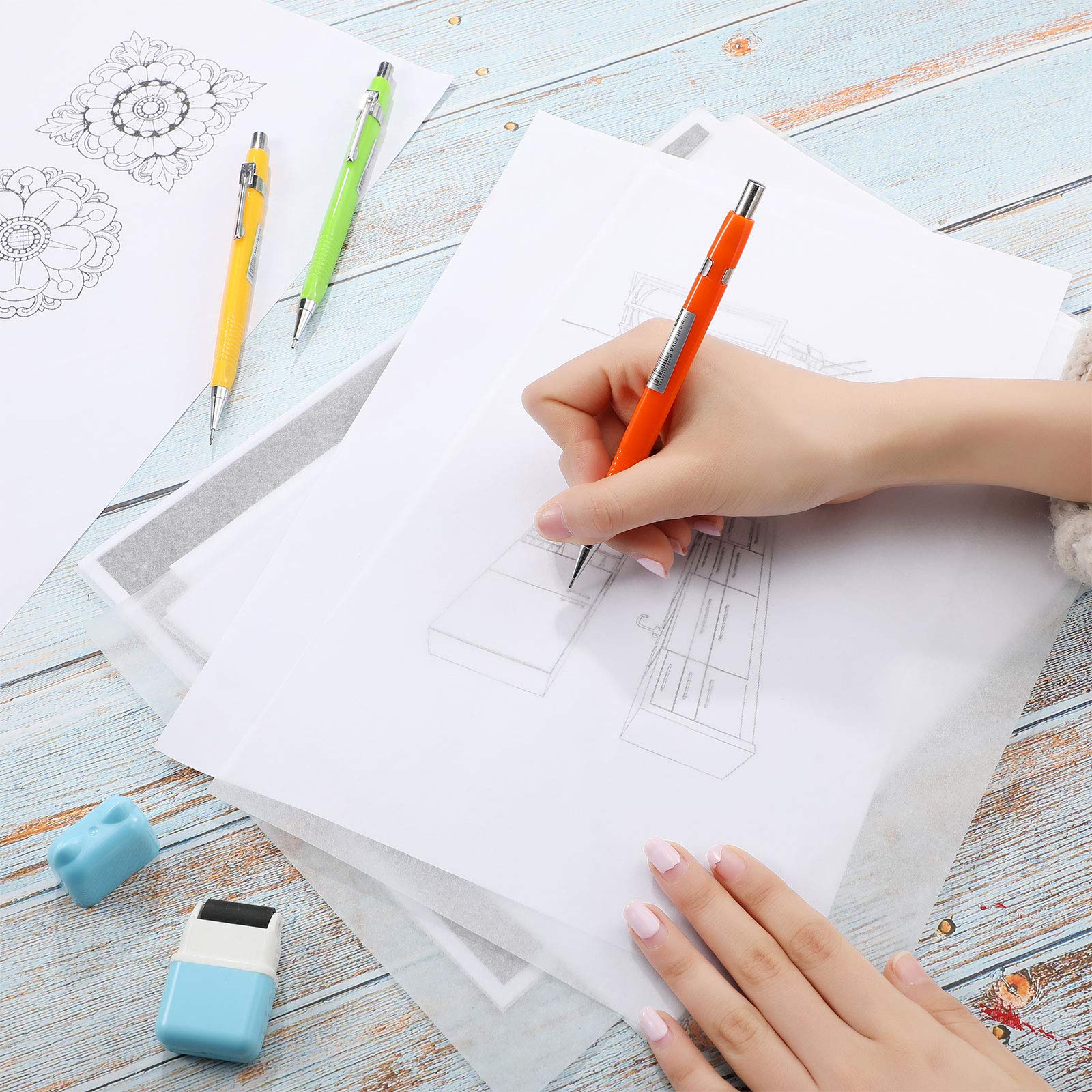 Tenare A4 size tracing paper 8-3x11-7 inches for sketching