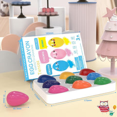 Tencoz egg-shaped crayon doubles as a rolling sensory toy.