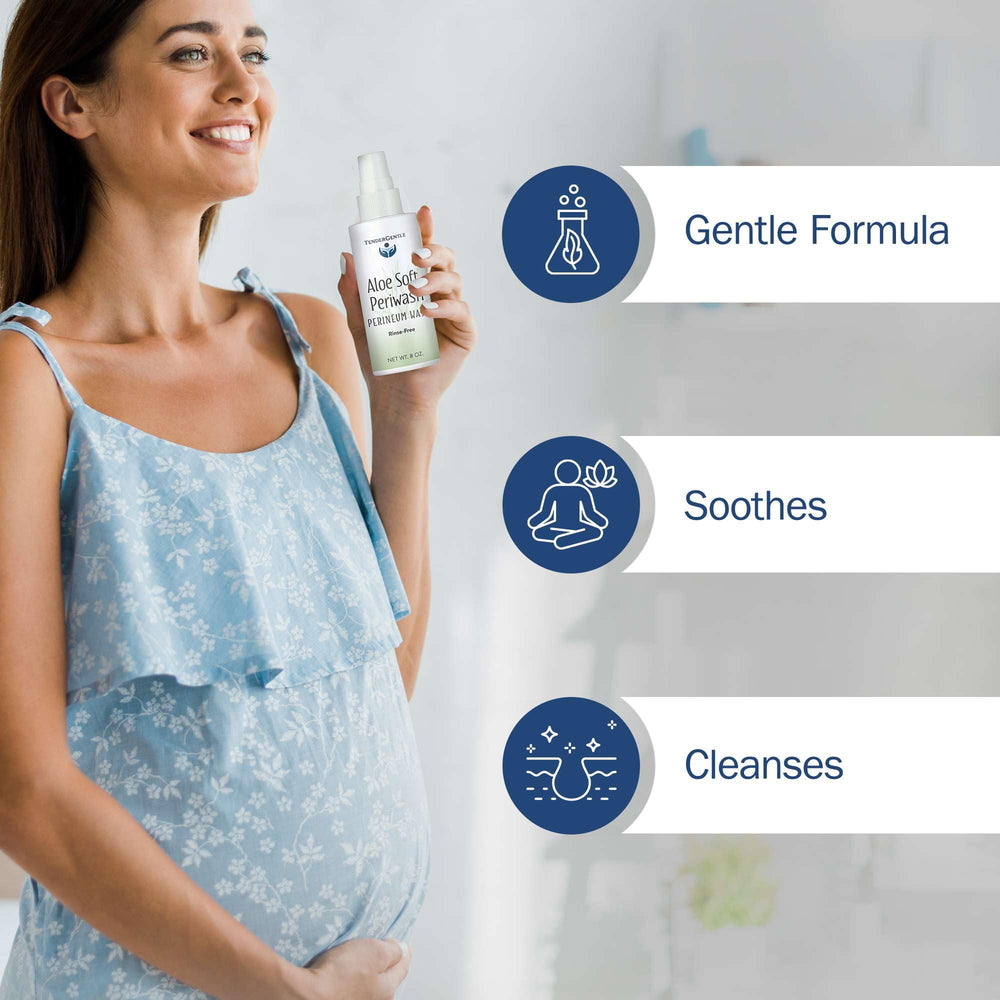 TenderGentle aloe vera soothing perineal cleanser bottle with mild, hydrating formula.