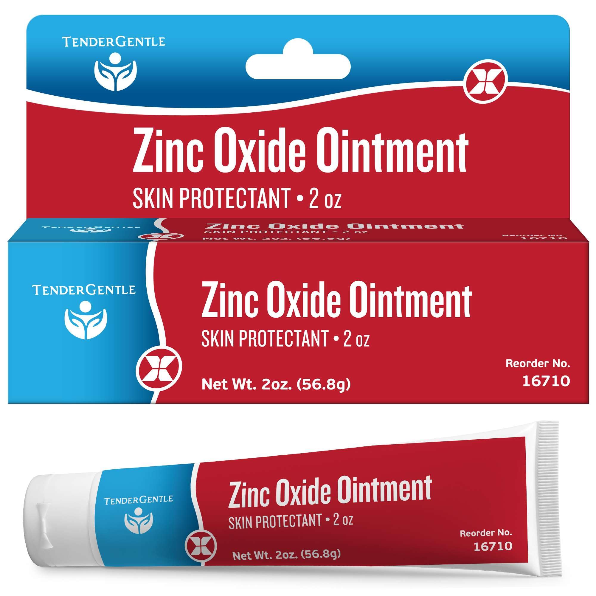 TenderGentle zinc oxide ointment tube protects the diaper area