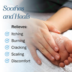 TenderGentle Miconazole Powder applied to skin for localized relief.