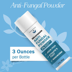 TenderGentle Miconazole Powder dispense for precise, easy application.