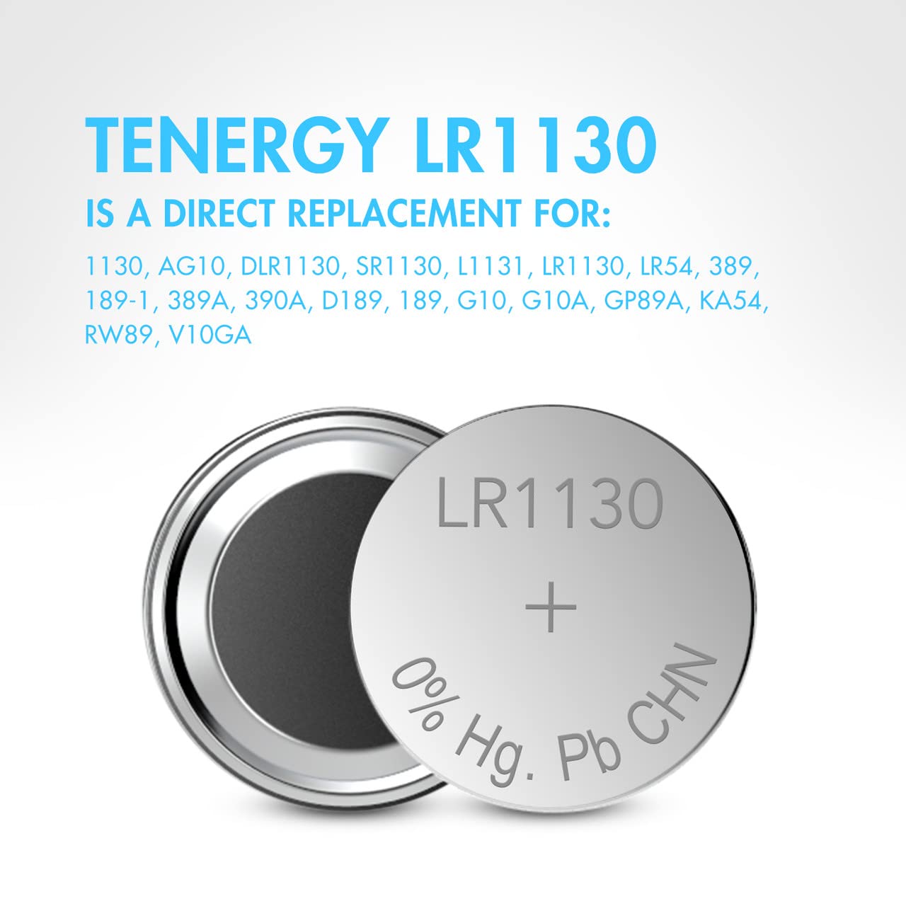 Tenergy AG10 long-storage life keeps backups ready.