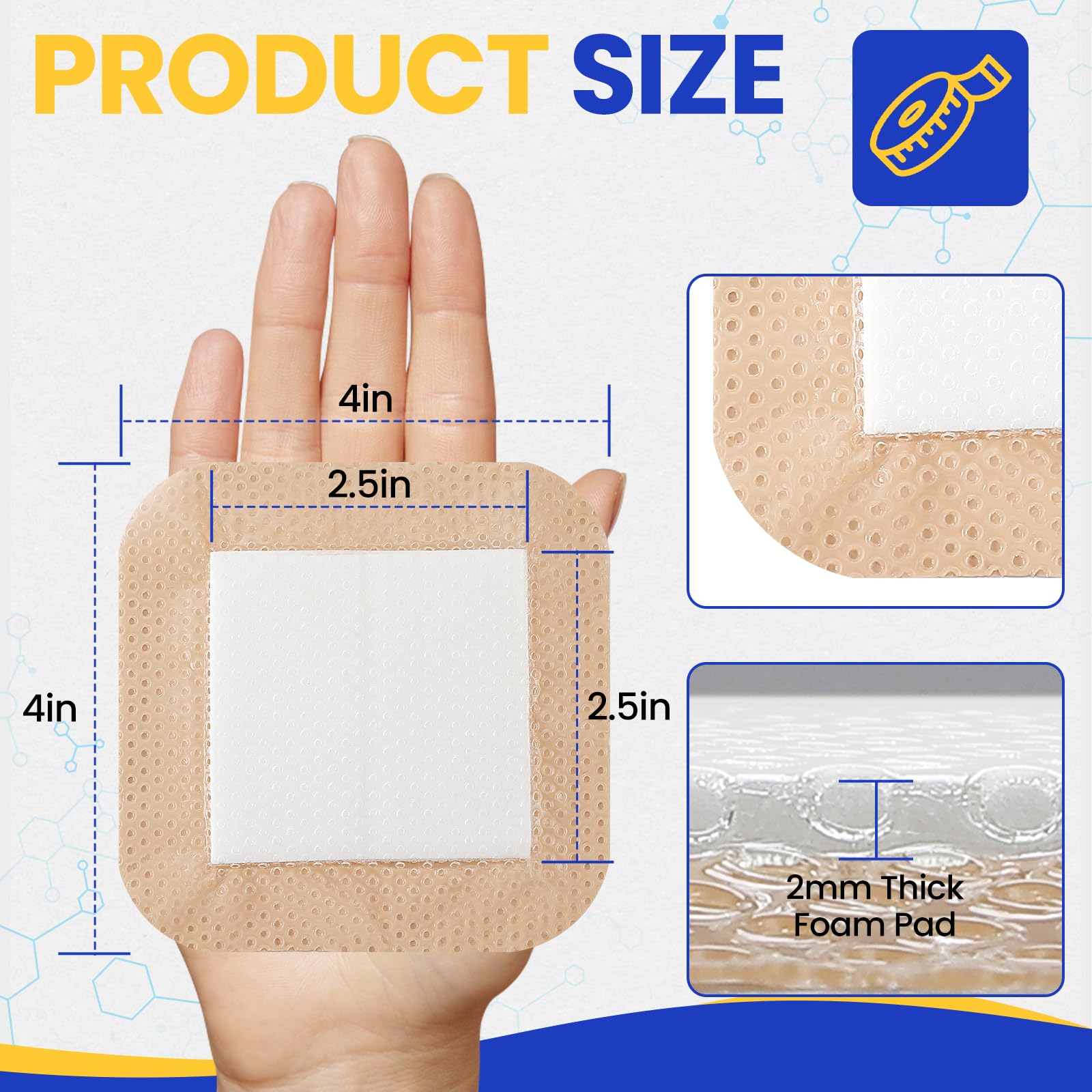 TENKAIWICK dressing showing absorbing-layer structure for exudate management