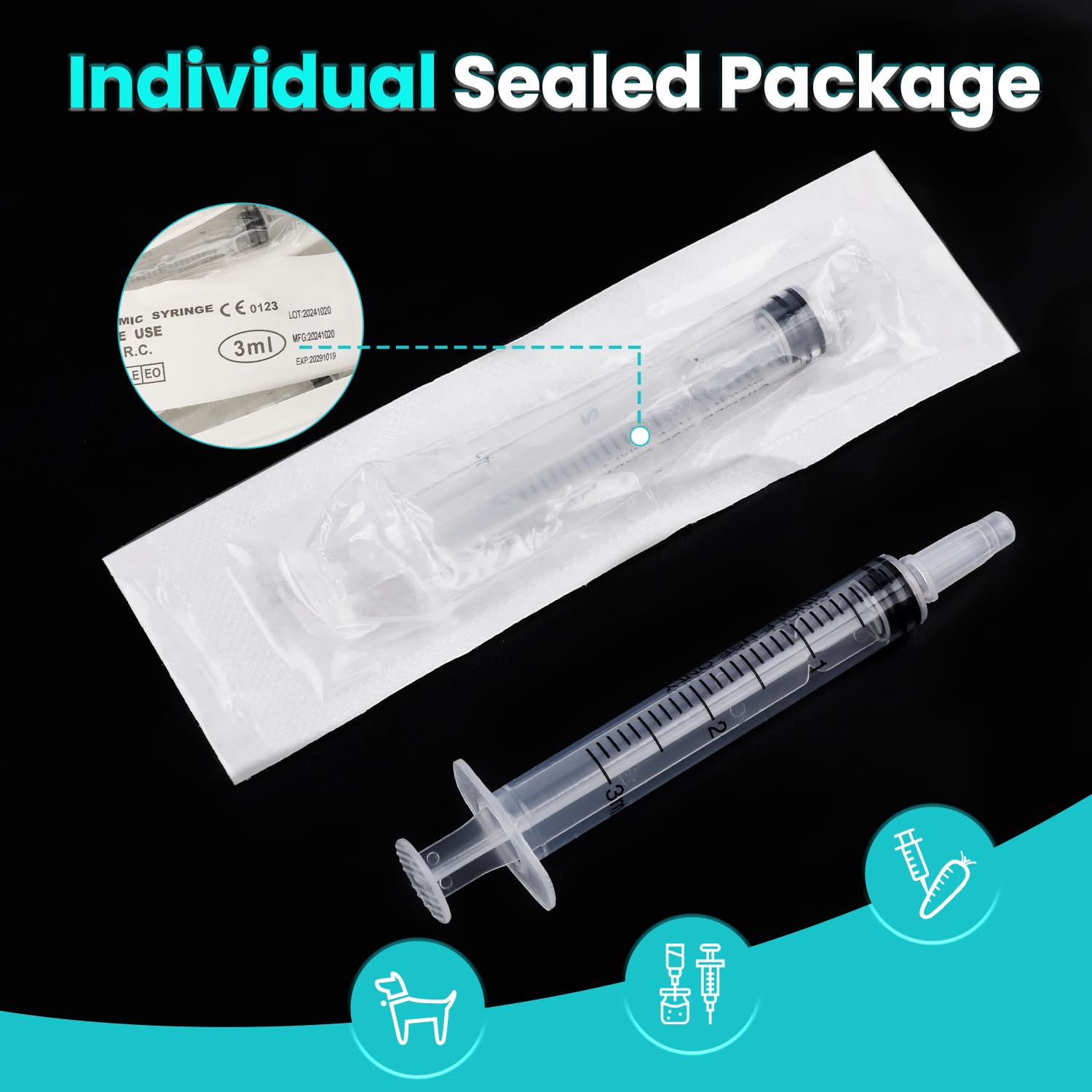 TENKAIWICK individually sealed syringes for clean, single-use dispensing