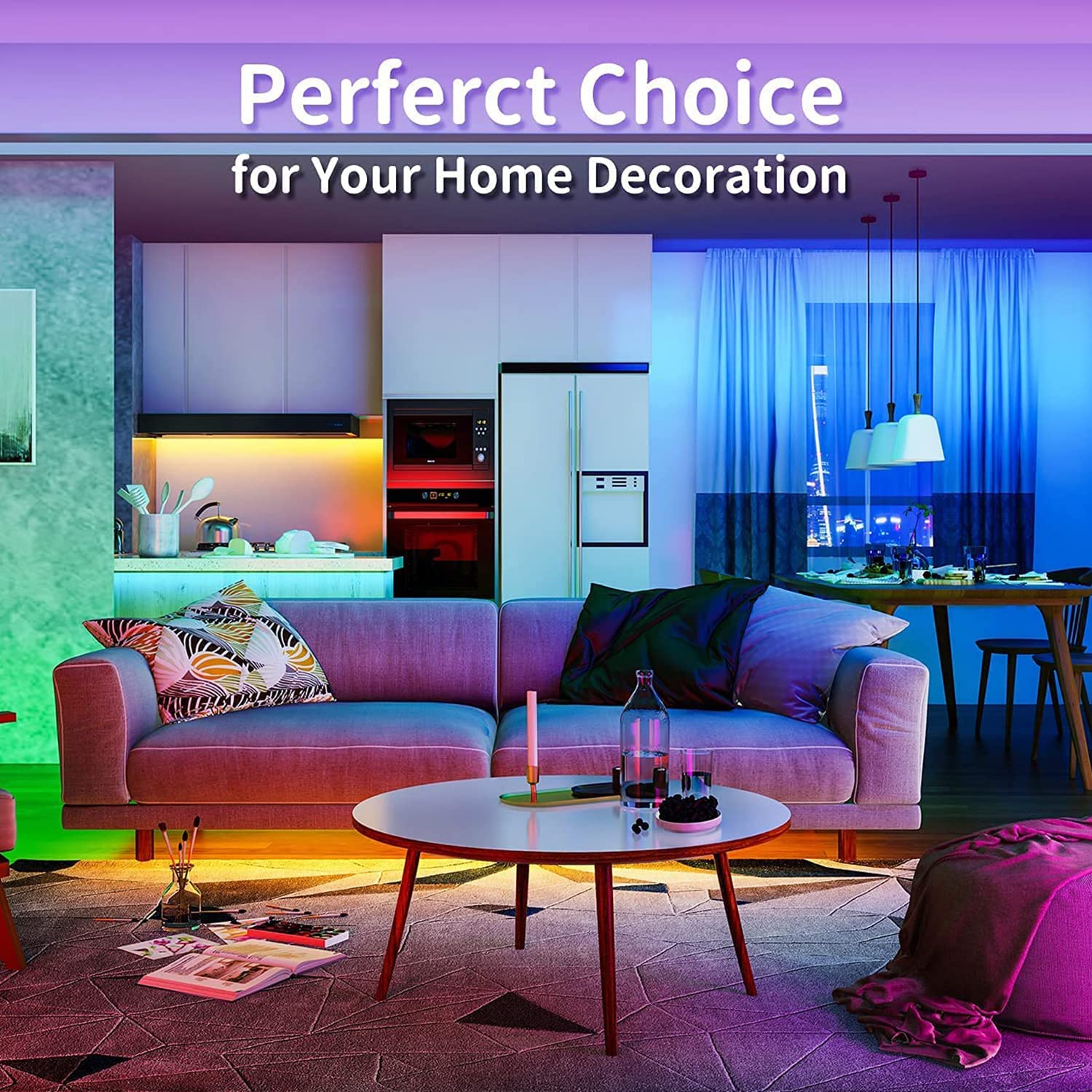 Tenmiro LED lights easy installation on clean dry surfaces.