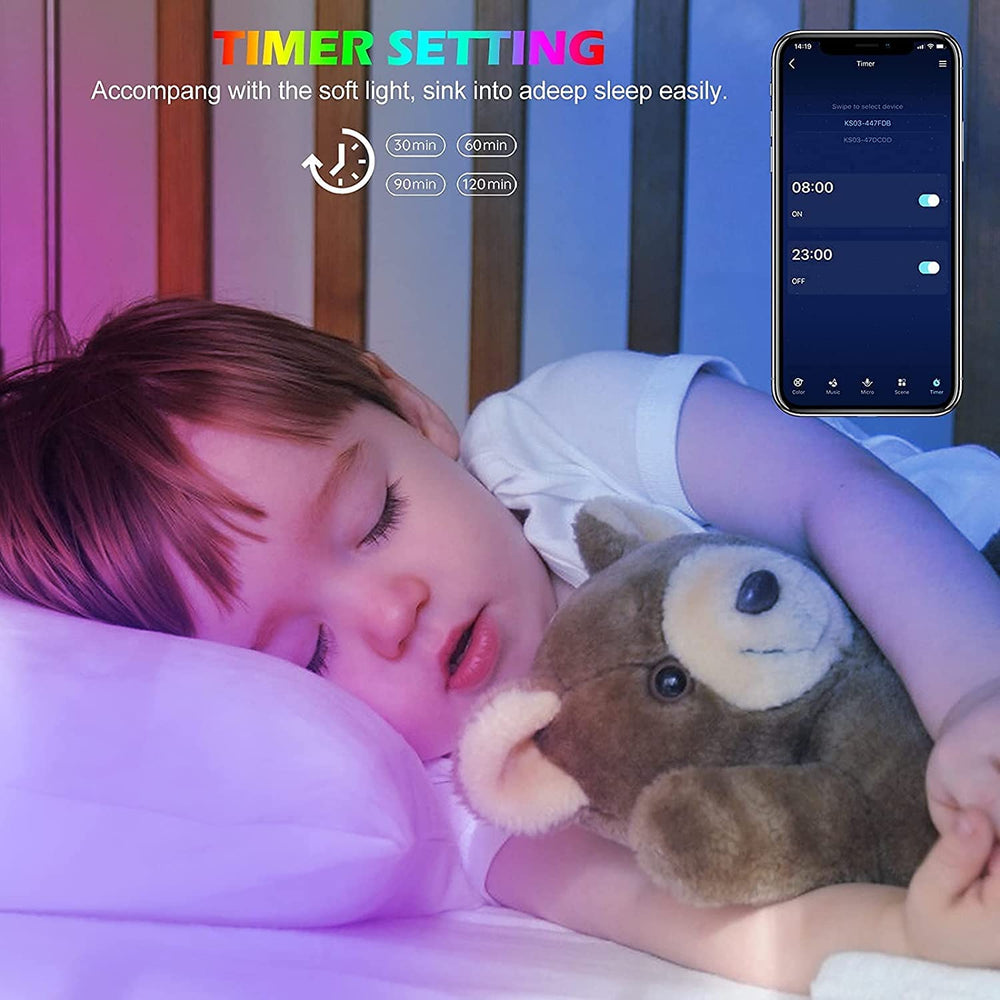 Tenmiro LED lights music sync matches lighting to your soundtrack.