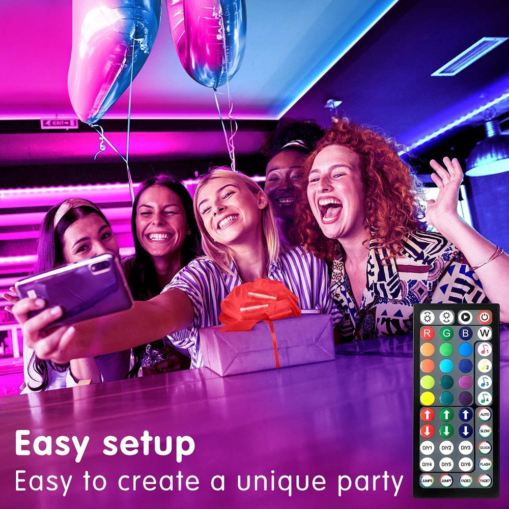 Tenmiro LED lights remote control enables quick mood changes.