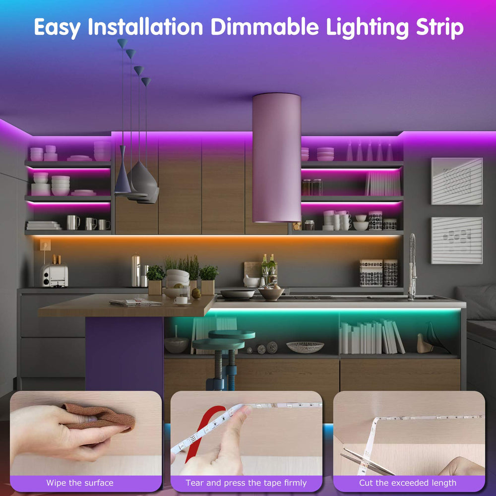 Tenmiro LED lights room decor enhances ambience during daily activities.