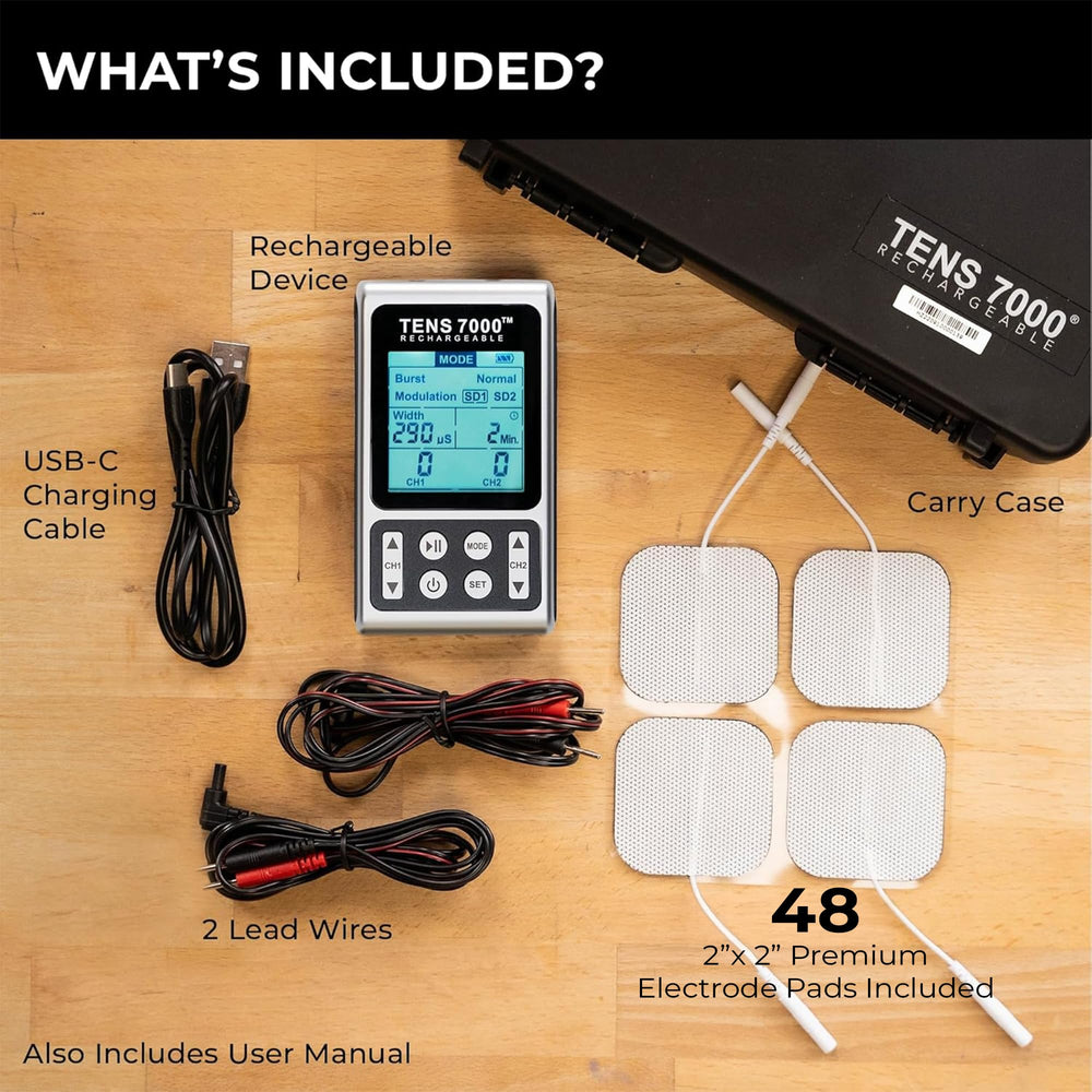 TENS 7000 adjustable settings for targeted comfort