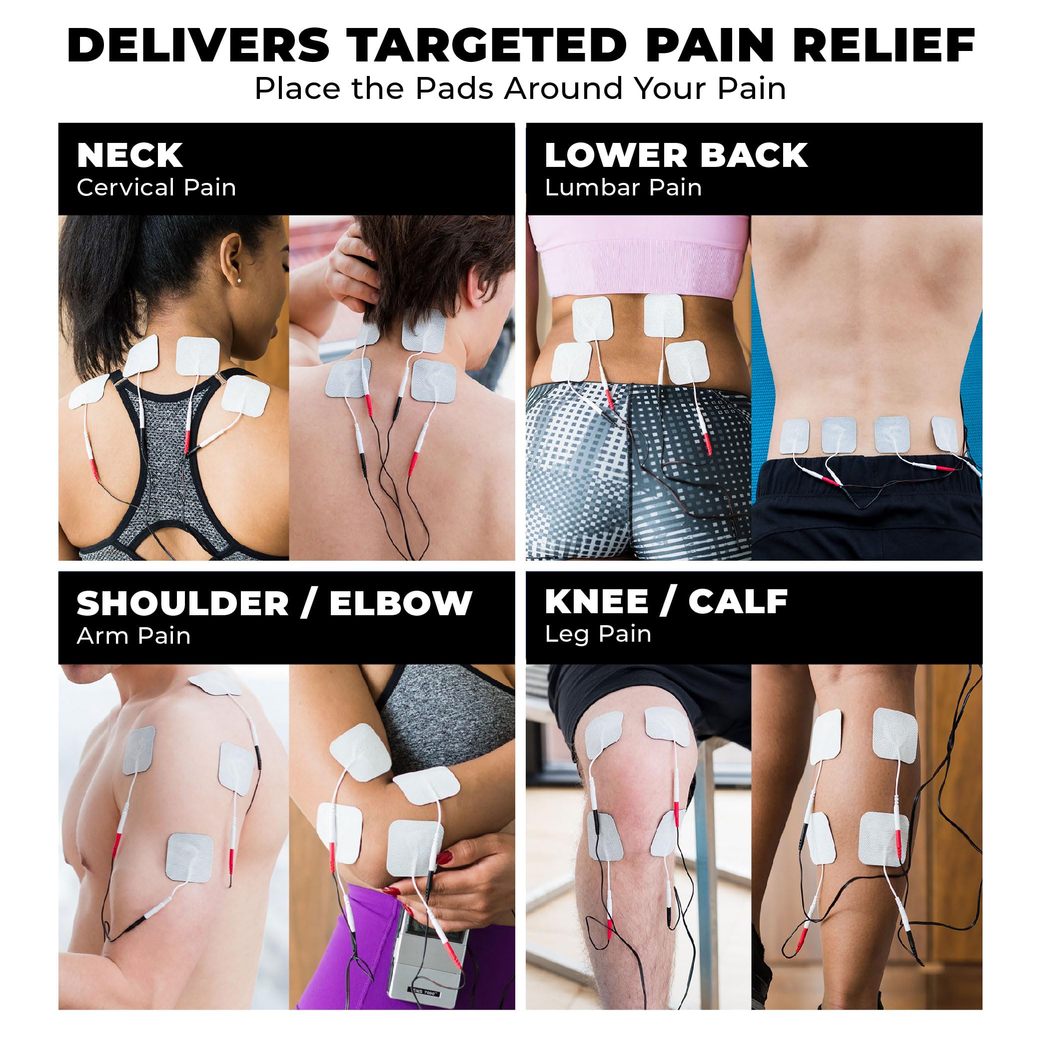TENS 7000 back pain therapy session after desk work