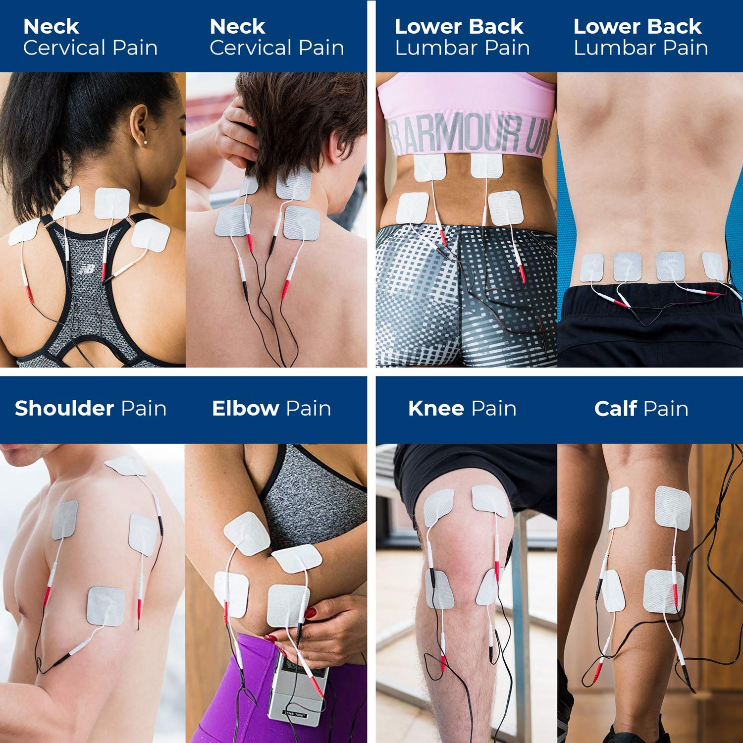 TENS 7000 pads reusable electrodes for multiple sessions.