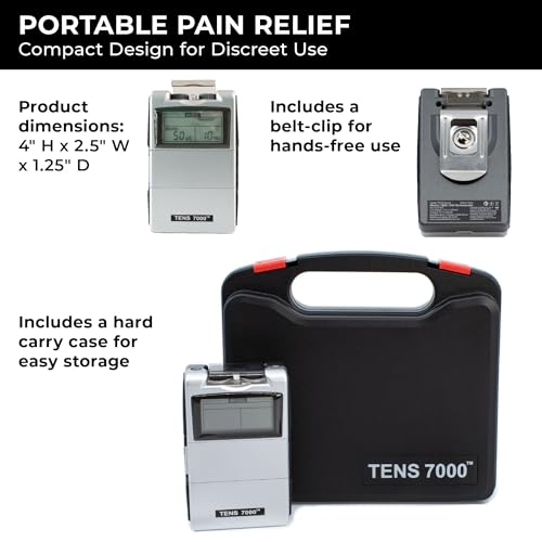TENS 7000 travel case for on-the-go pain relief kit