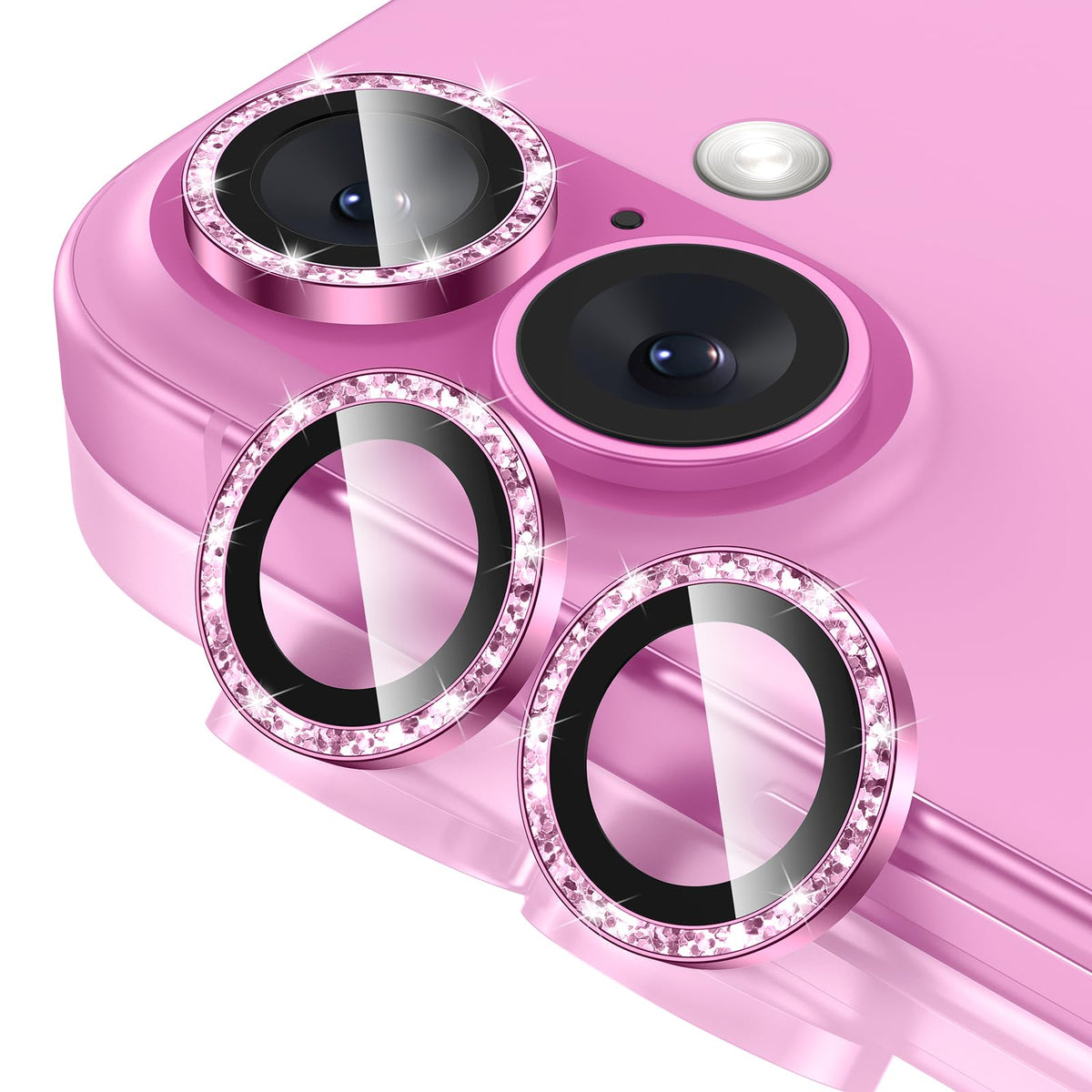 Tensea iPhone 16 dual-lens protector with aviation aluminum ring guards scratches.
