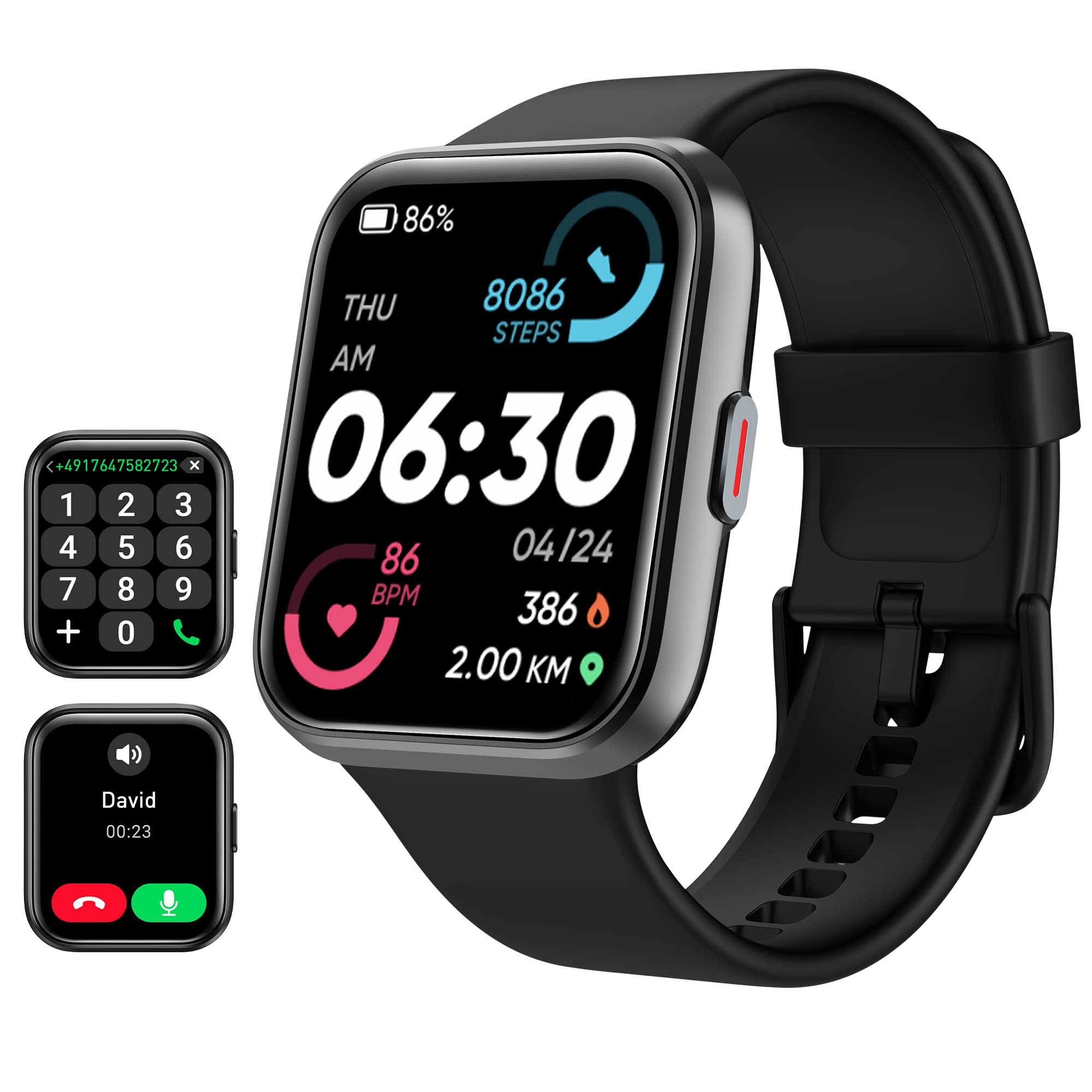 Tensky Smart Watch 1.8-inch touch screen for smooth navigation