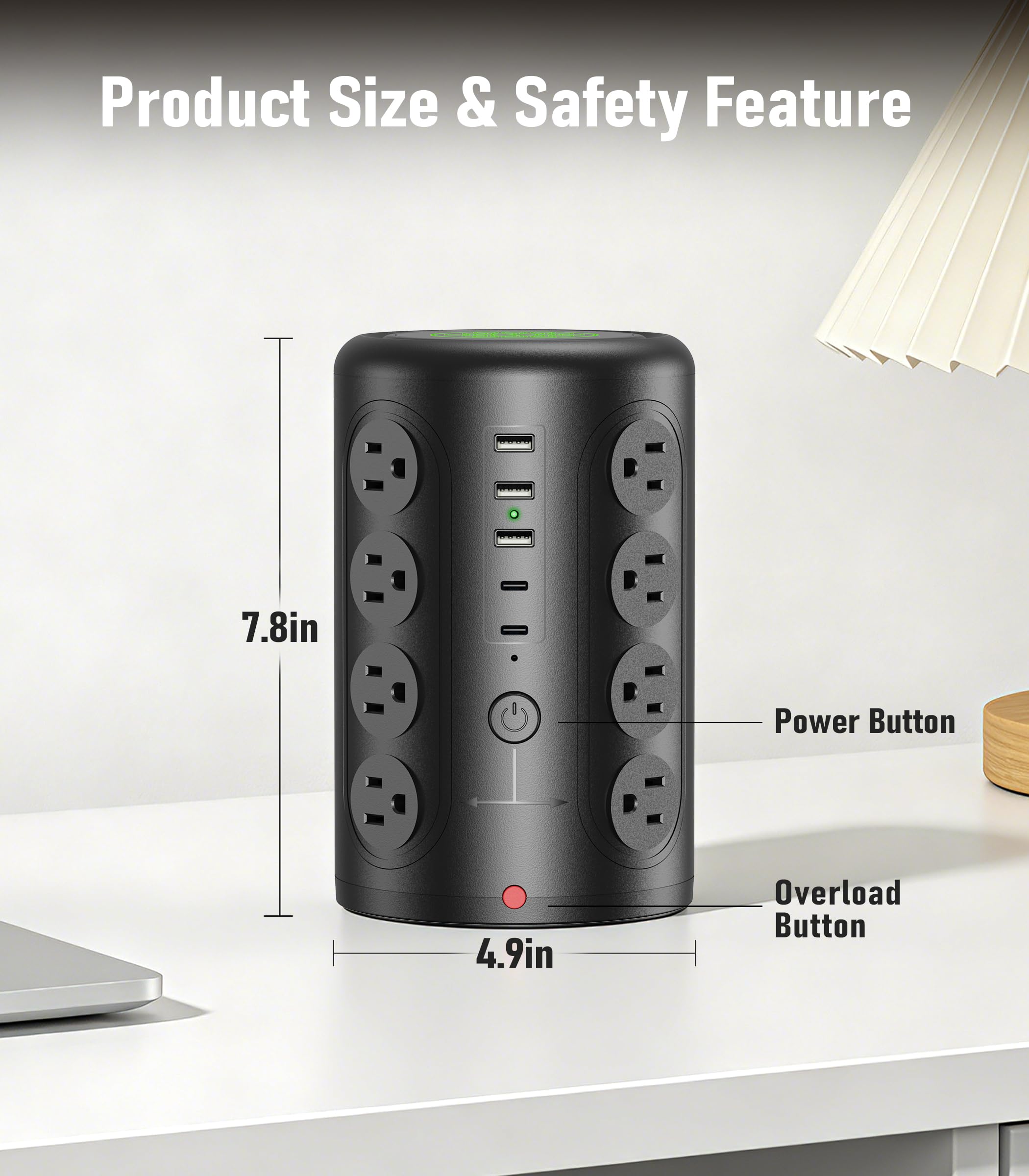TenTrend dorm and home office solution for neat, accessible power.