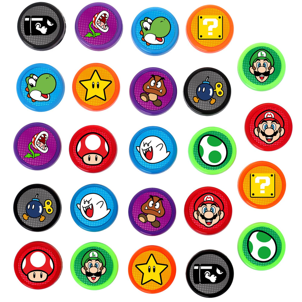 TEOY Mario stampers assortment designs ideal for playful crafts and classroom activities.
