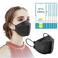 Teqifu KF94 black mask with four-layer filtration for daily wear