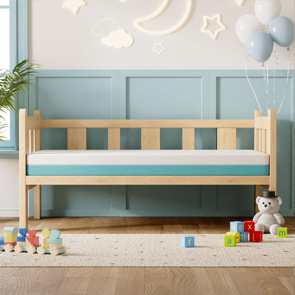 TeQsli safety-certified mattress with no fiberglass or chemical flame retardants
