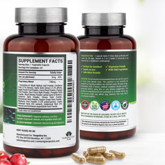 Teraputics ingredients mix highlights the natural, non-GMO herbal formula.