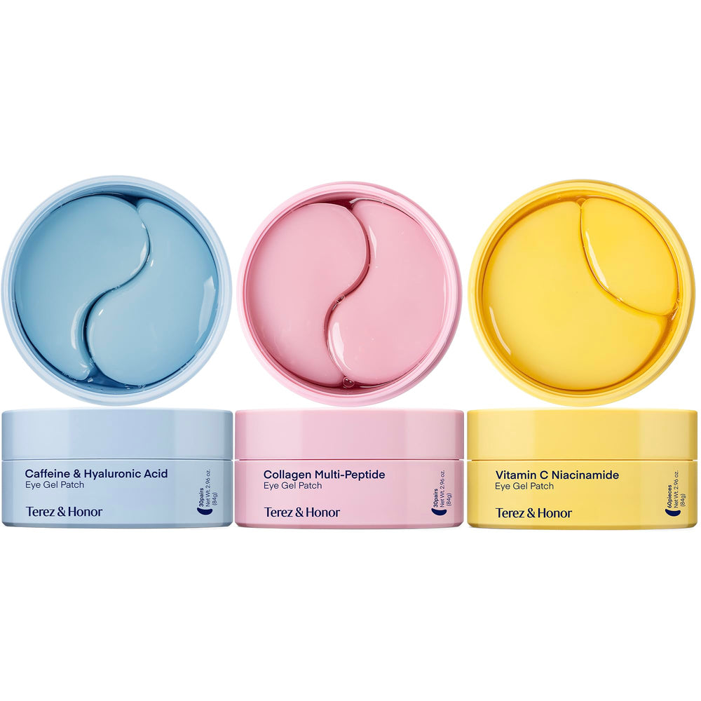 TEREZ & HONOR anti-wrinkle under-eye patches for smoother appearance.
