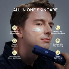 Under-eye application with caffeine and ginseng for a brighter look.