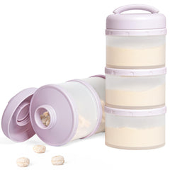 Termichy stackable dispenser main unit shown in light purple, tidy solution for on-the-go feeds.