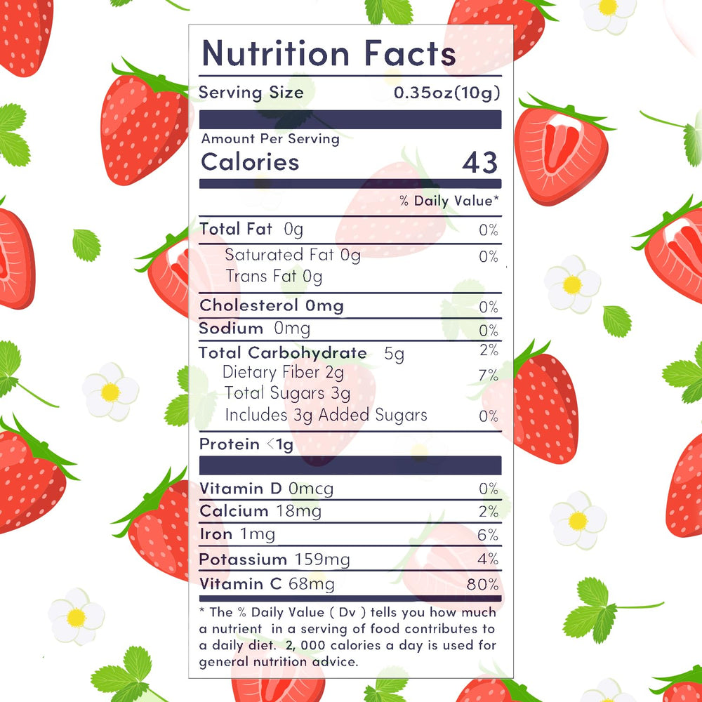 Ternio premium freeze-dried strawberries snack-ready bites perfect for cereals.