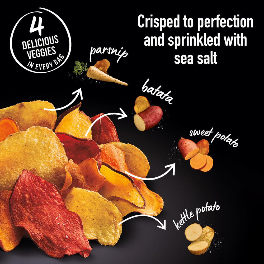 Terra Chips nutrition panel highlights zero cholesterol and no trans fats.
