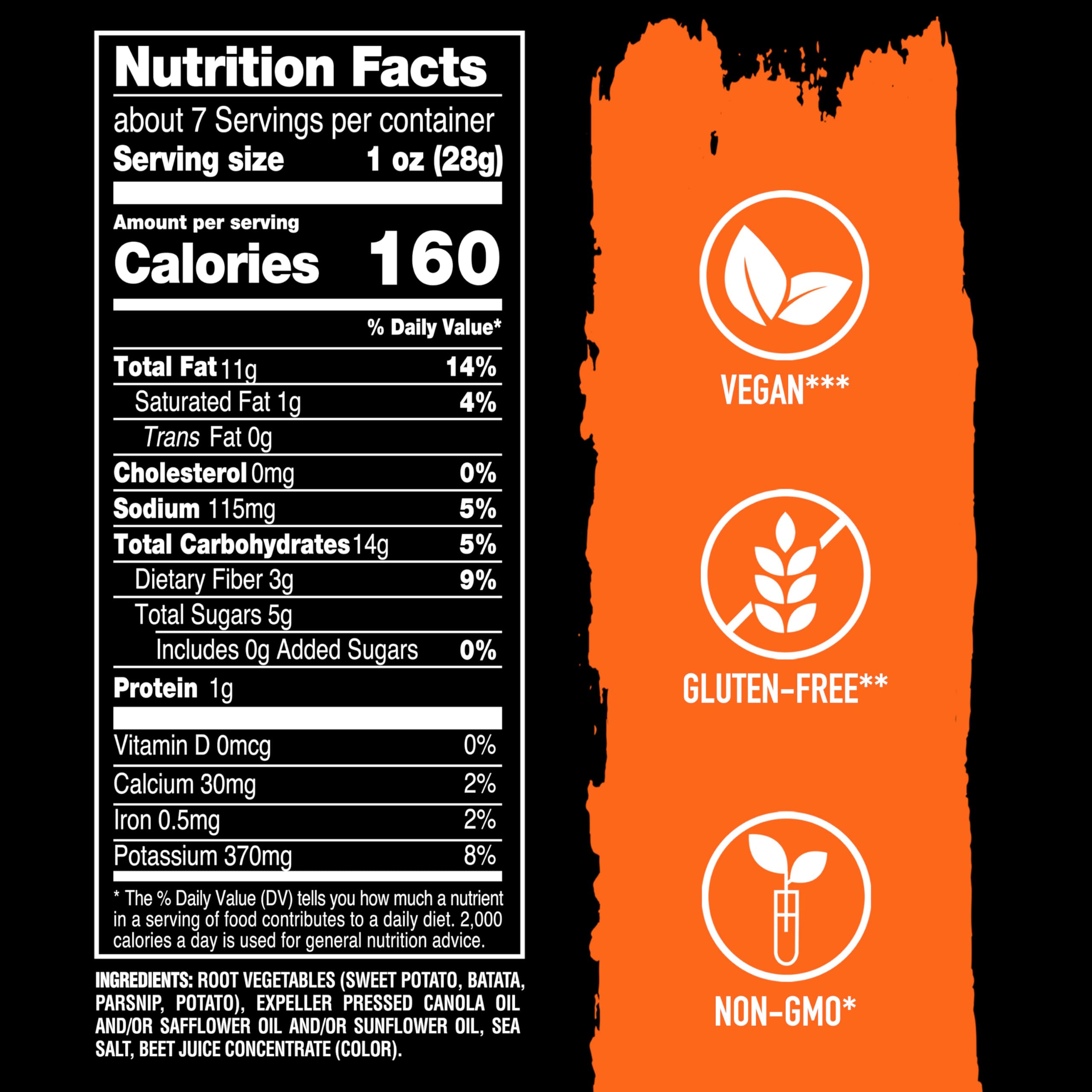 Terra Original Sea Salt chips close-up reveals crisp texture and hearty crunch.