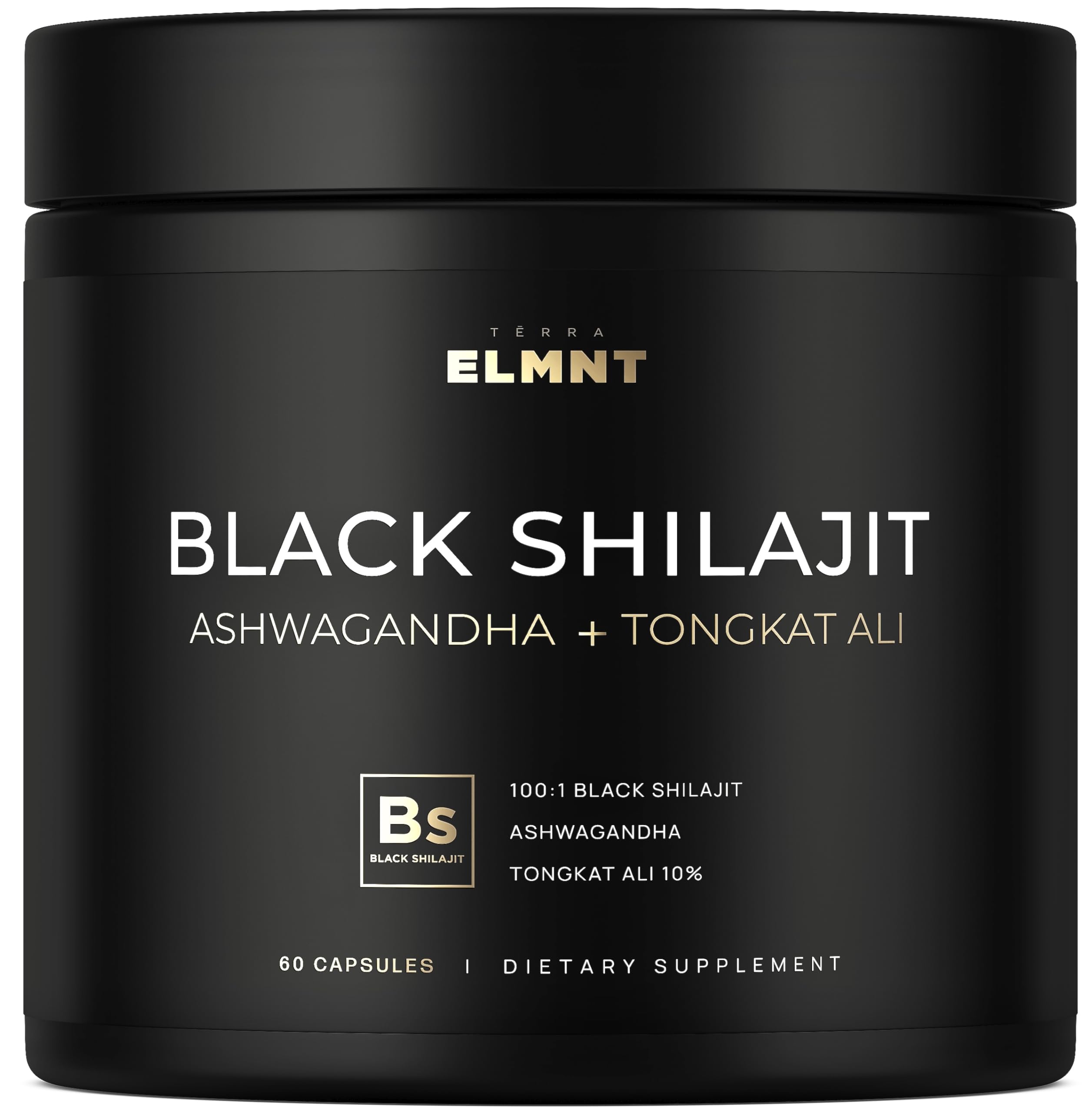 Terra Elment 100x Strength Shilajit bottle signaling high potency for sustained energy