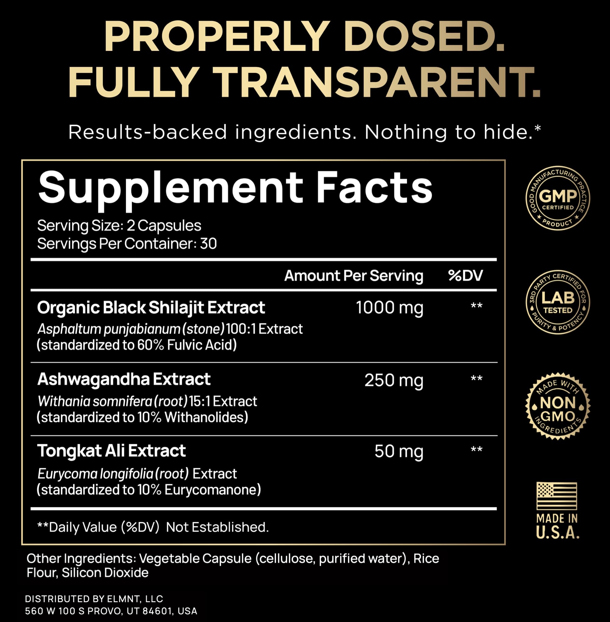 Terra Elment Ashwagandha Tongkat Ali capsules closeup for daily performance support