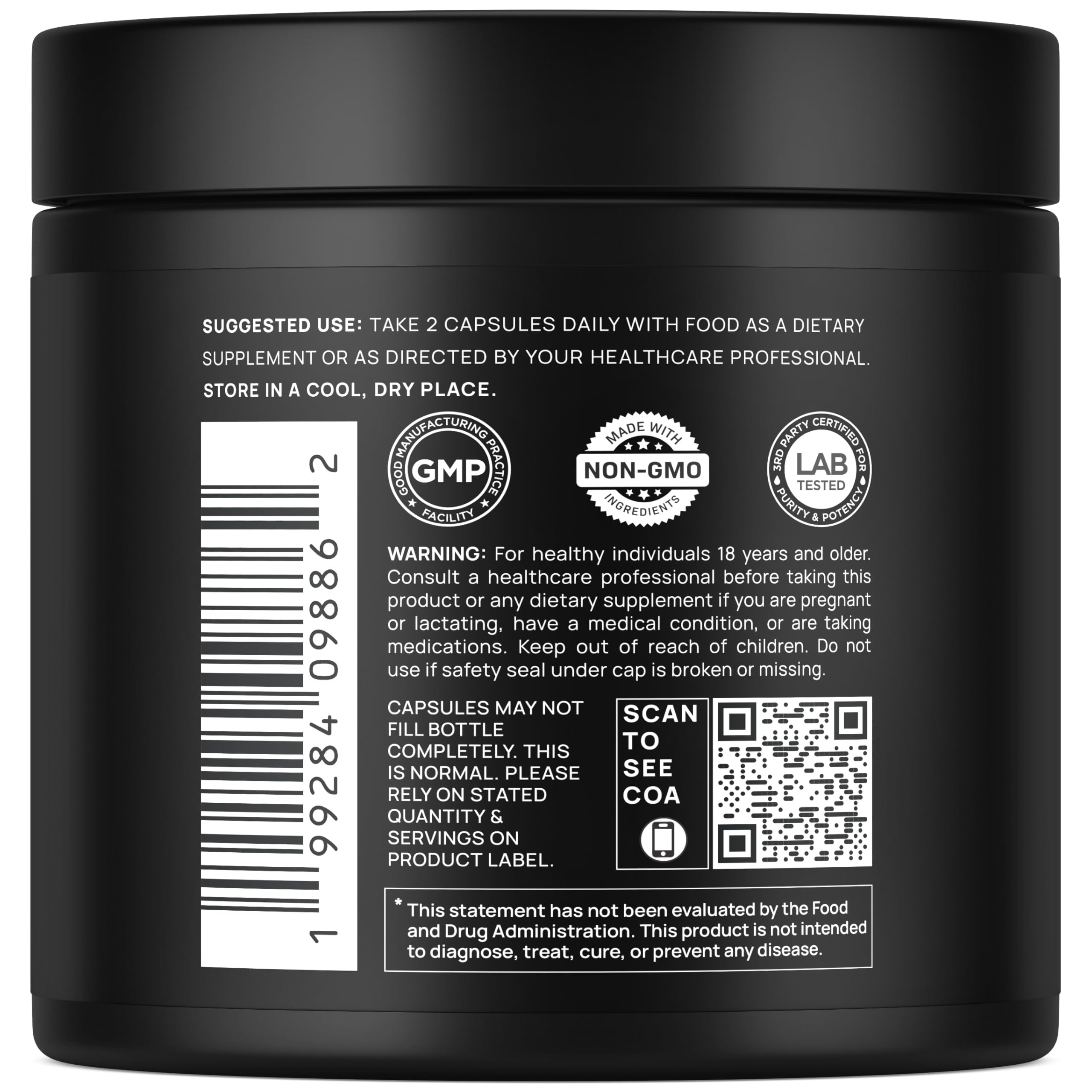 Terra Elment Capsule detail highlighting potency and measurable dose