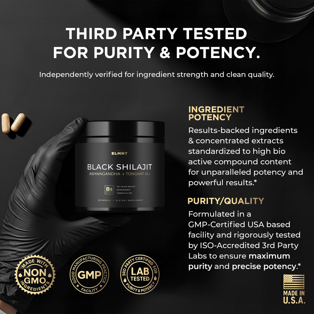 Terra Elment COA test result sheet confirms third-party verification