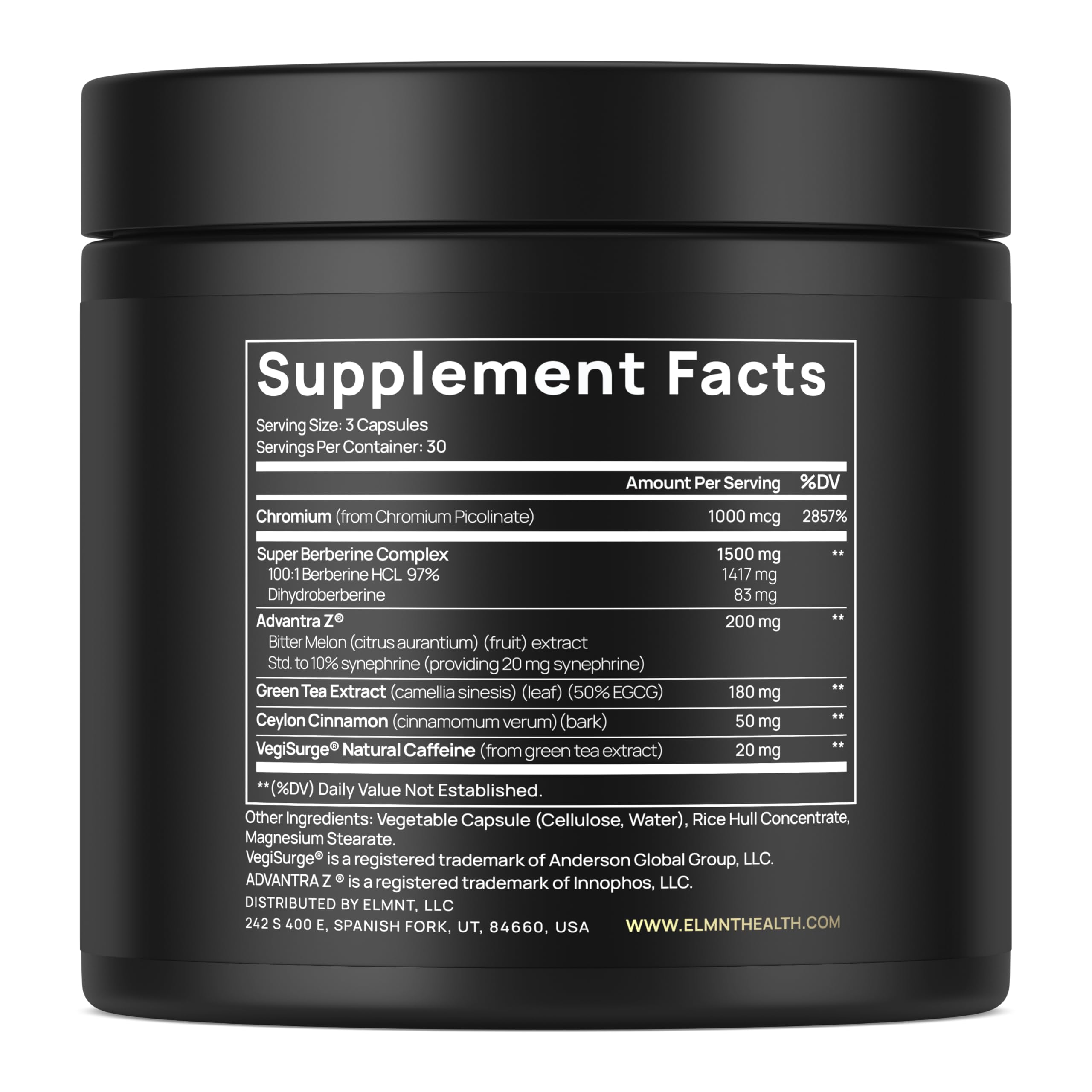 Terra Elmnt Dihydroberberine capsule highlighting higher absorption potential.