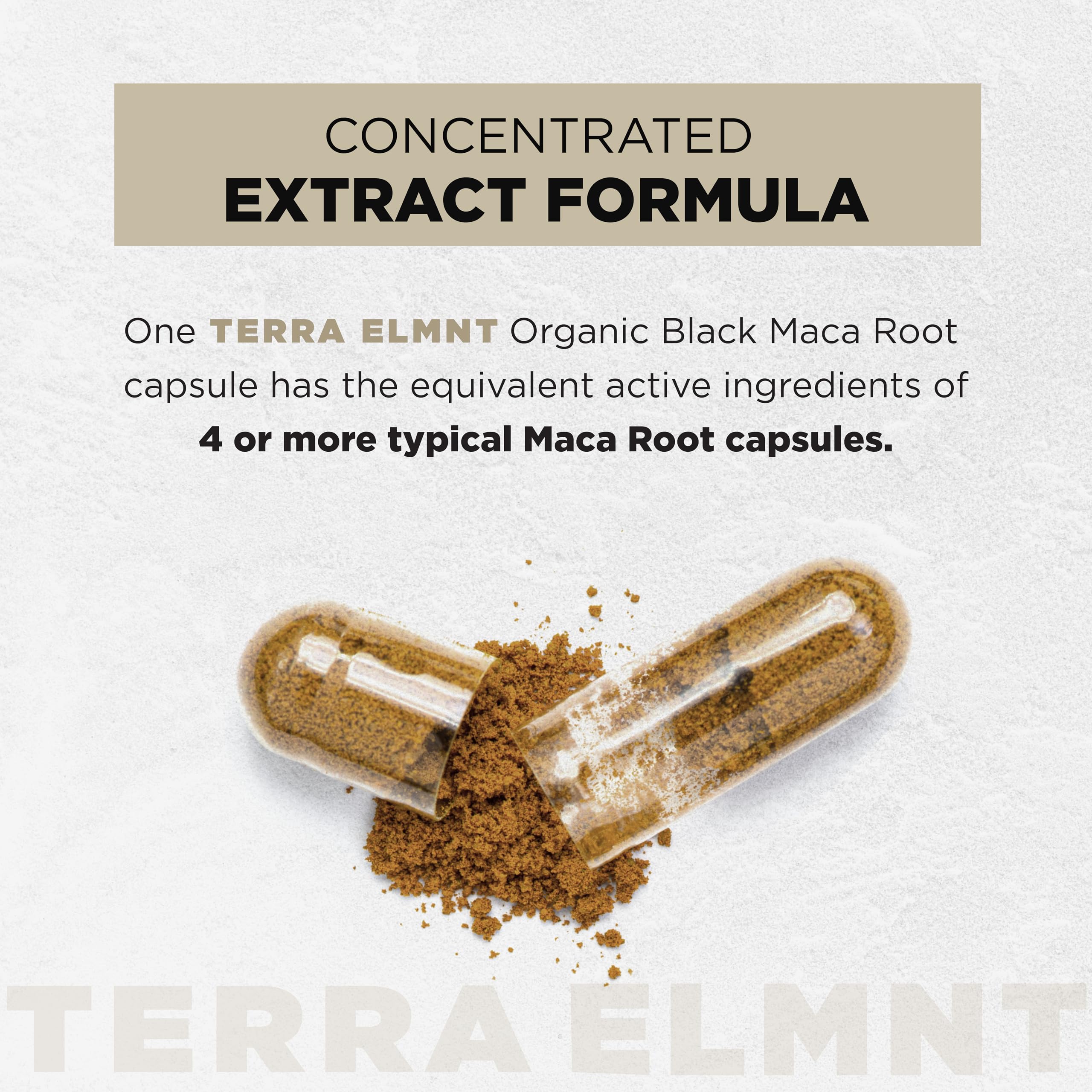 Terra Elmnt Organic Peruvian Black Maca powder for vitality